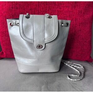 Multiway 2000s Fairy Silver Bucket Backpack Purse With Handles Straps Handle